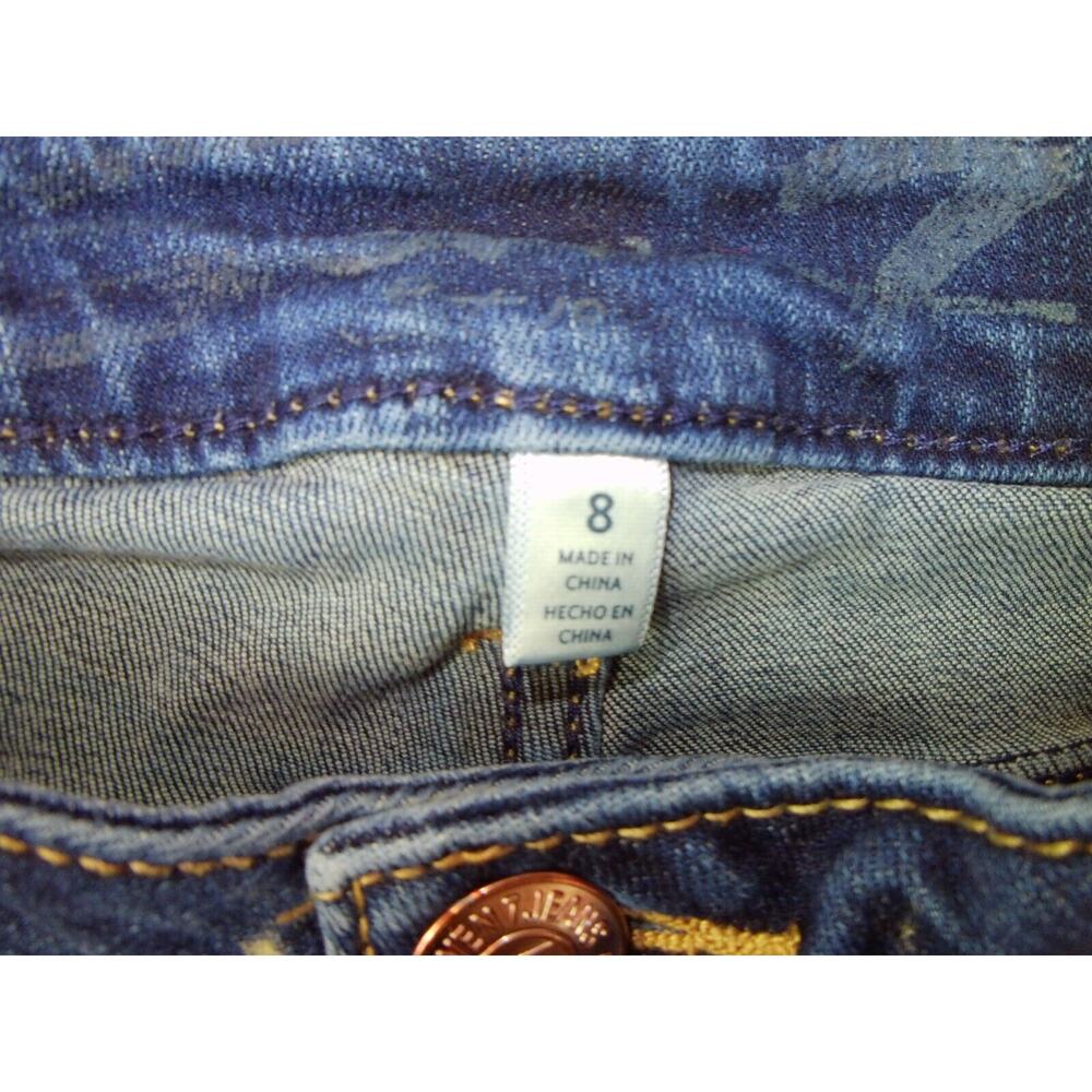 Seven 7 Weekend Short Mid Rise Jean Cotton Dark Blue Denim Women's Size 8 - Picture 5 of 9